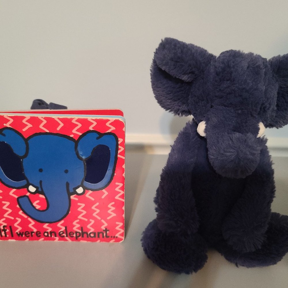 Jellycat book/stuffed animal Elephant (retired)